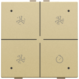 Home Control Ventilatie + LED Alu Gold Coated 221-52054