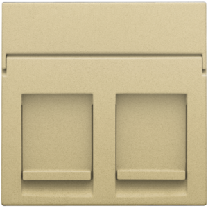 Centraalplaat data 2x RJ Alu Gold Coated 221-65200