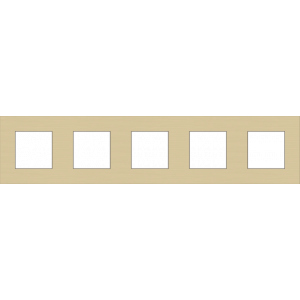 Afdekplaat 5-voudig 71mm Alu Gold Coated 221-76005