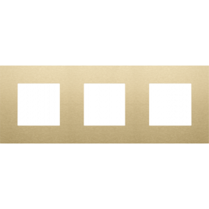 Afdekplaat 3-voudig 71mm Alu Gold Coated 221-76700