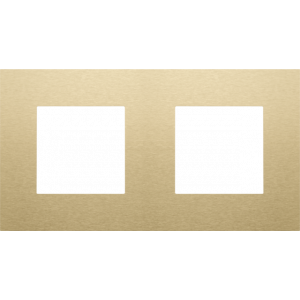 Afdekplaat 2-voudig 71mm Alu Gold Coated 221-76800