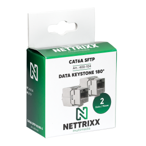 CAT6A STP Data Keystone 180° - 2 stuks