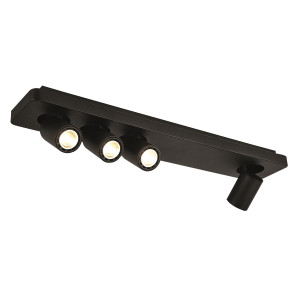 Plafondlamp GU10 4x4,5w B/B/B dimbaar