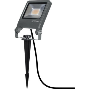 LEDstraler 20w 3000k ZWART + grondpin