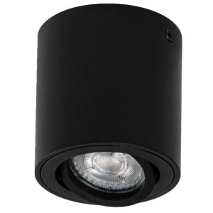 Opbouwspot rond GU10 ZWART