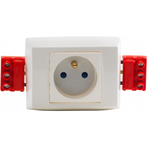 06-000-29-Contactdoos 2P+A 45 x 45 + Kader  06-000-29-Niko