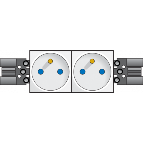 06-002-50-2 x Contactdoos 2P+A 45 x 45/Wieland  06-002-50-Niko