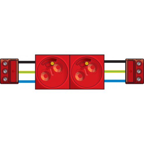06-012-20-2 x Contactdoos 2P+A 45 x 45/Sleutel  06-012-20-Niko