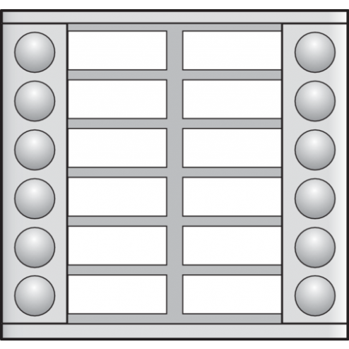 10-112-01-Uitbreiding 2X6 drukknop  10-112-01-Niko