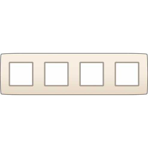 100-76400-Afdekplaat 4-voudig 71mm Creme 100-76400-Niko