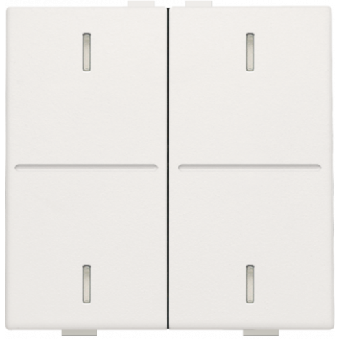 101-00033-Toets 2X met lens White 101-00033-Niko