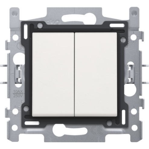 101-65000-Drukknop set 2X No White 101-65000-Niko