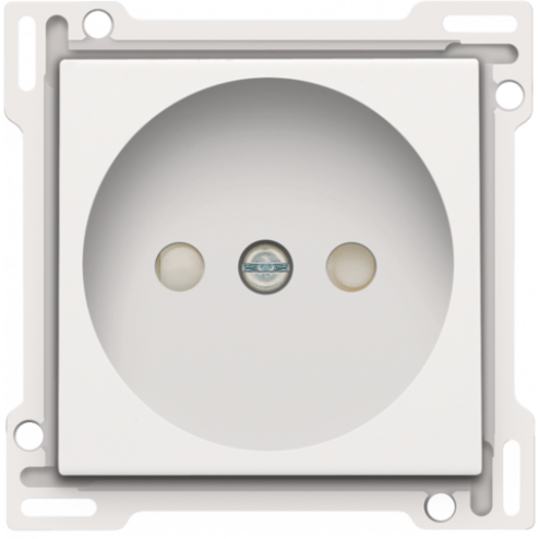 101-66501-Centraalplaat Stopcontact 21mm zonder aarding White 101-66501-Niko