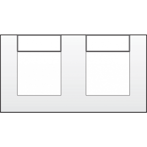 101-76801-Afdekpl Tweevoudig 71 White White 101-76801-Niko