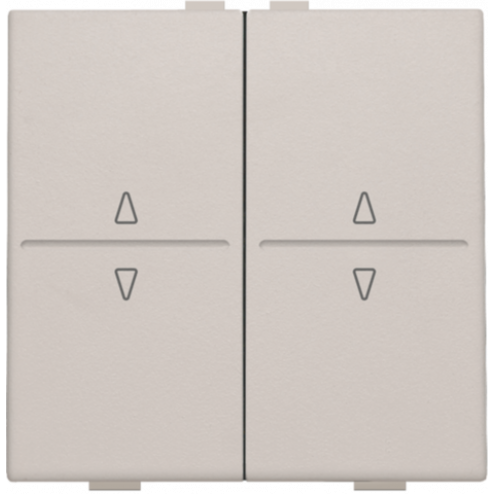 102-00010-Toets 2X RF / Bus O/N Light Grey 102-00010-Niko