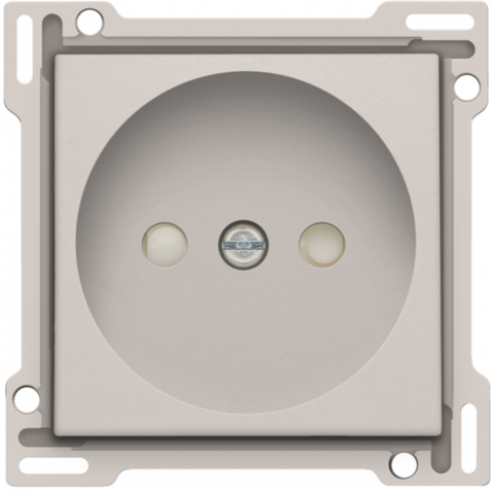 102-66501-Centraalplaat Stopcontact 21mm zonder aarding Light Grey 102-66501-Niko