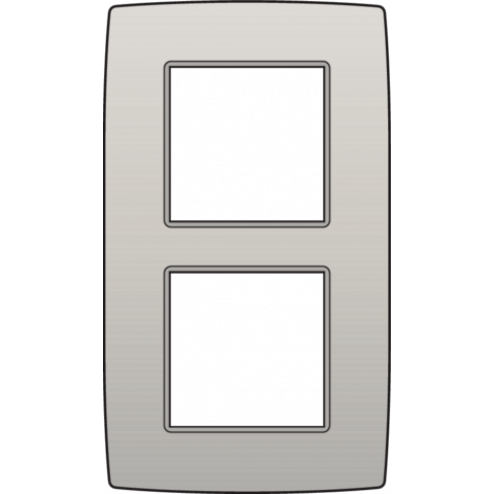 102-76200-Afdekplaat 2-voudig 60mm Light Grey 102-76200-Niko