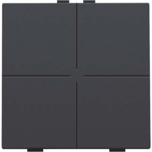 122-51004-Home Control Viervoudige Drukknop Athracite 122-51004-Niko
