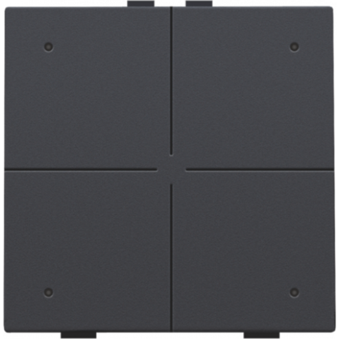 122-52004-Home Control Viervoudige Drukknop + LED Athracite 122-52004-Niko