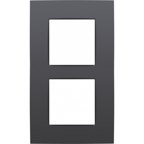122-76200-Afdekplaat 2-voudig 60mm Athracite 122-76200-Niko