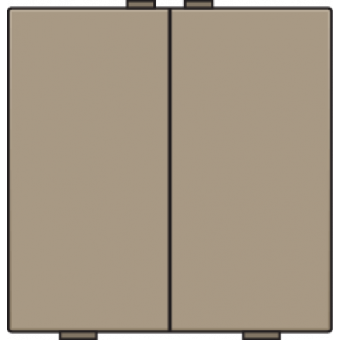 123-51002-Home Control Tweevoudige Drukknop Bronze 123-51002-Niko