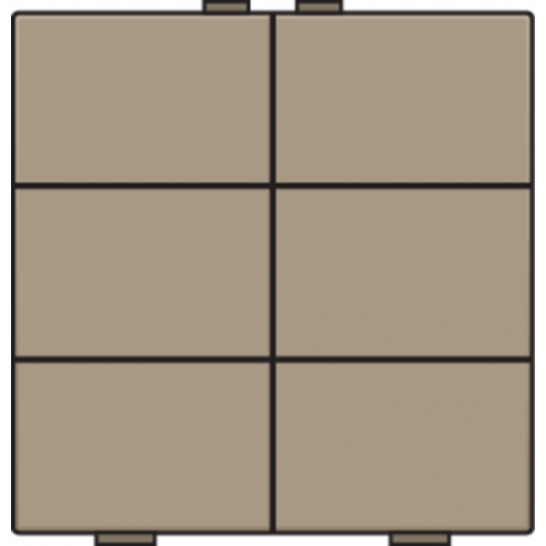 123-51006-Home Control Zesvoudige Drukknop Bronze 123-51006-Niko