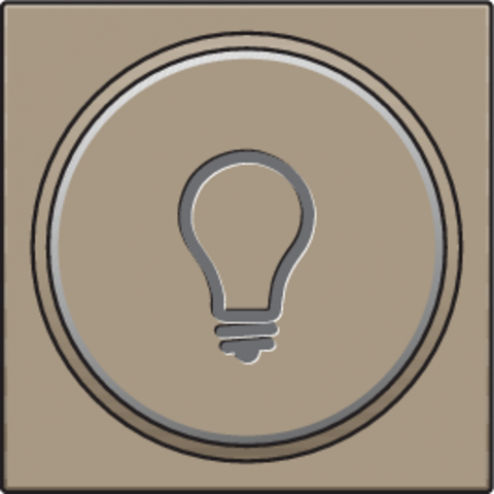 123-64008-Drukknop set 'Lamp' Bronze 123-64008-Niko