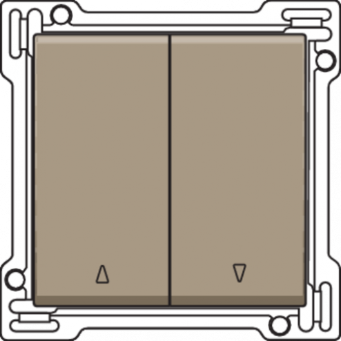 123-65914-Knoppen Tweevoudige Rolluikschakelaar Bronze 123-65914-Niko