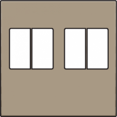 123-69701-Centraalplaat 2-voudig luidspreker Bronze 123-69701-Niko