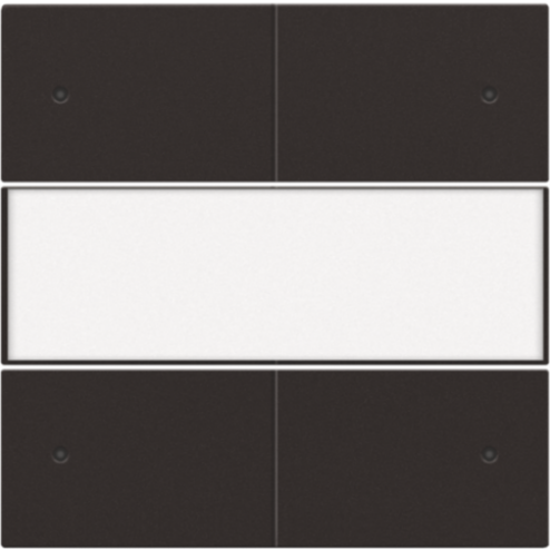 124-40350-Set 4-voudige drukknop 24V + LED + Tekstveld Dark Brown 124-40350-Niko