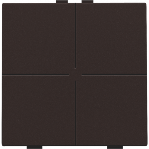 124-51004-Home Control Viervoudige Drukknop Dark Brown 124-51004-Niko