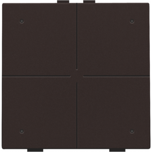 124-52004-Home Control Viervoudige Drukknop + LED Dark Brown 124-52004-Niko
