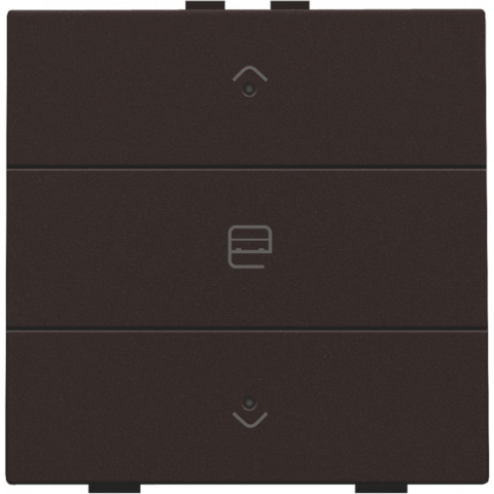 124-52033-Home Control Zesvoudige Drukknop + LED Dark Brown 124-52033-Niko