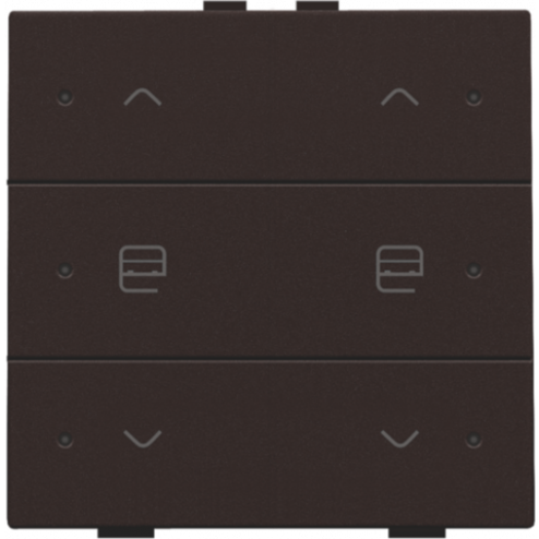 124-52036-Home Control Dubbele Motorsturing + LED Dark Brown 124-52036-Niko
