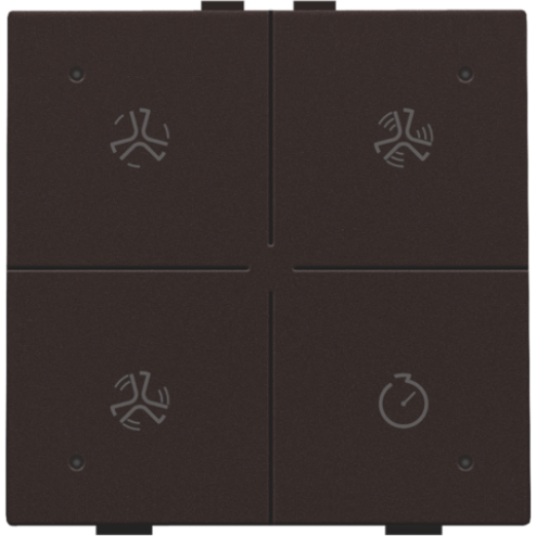 124-52054-Home Control Ventilatie + LED Dark Brown 124-52054-Niko