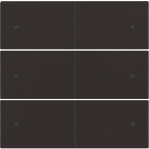 124-60150-Afwerkingsset 6-voudige drukknop 24V + LED Dark Brown 124-60150-Niko