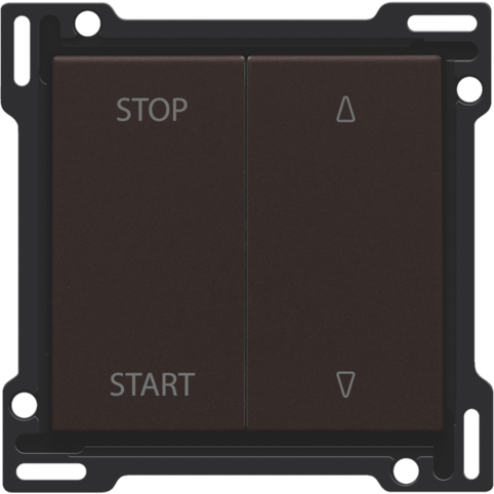 124-65905-Knoppen Rolluikschakelaar Dark Brown 124-65905-Niko