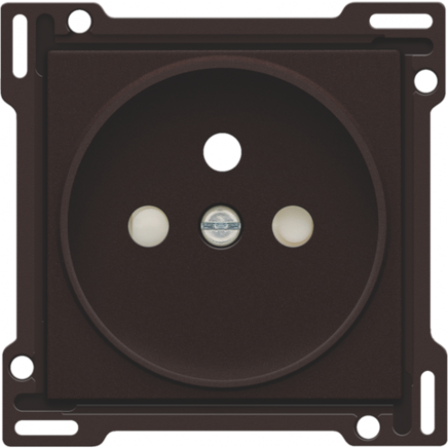 124-66101-Centraalplaat stopcontact 21mm Dark Brown 124-66101-Niko
