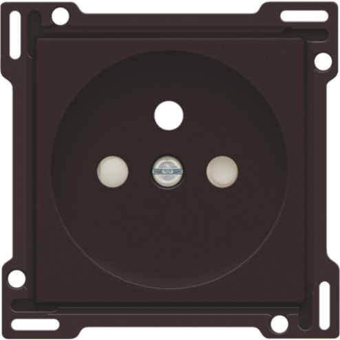124-66601-Centraalplaat Stopcontact 28,5mm Dark Brown 124-66601-Niko