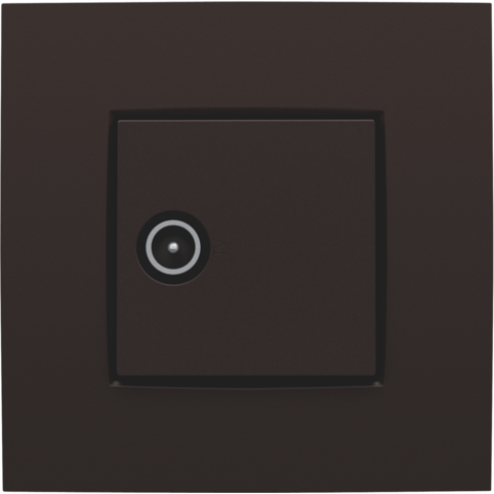 124-69101-Centraalplaat TV Coax Dark Brown 124-69101-Niko