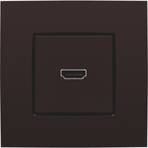 124-69416-Afwerkset HDMI Schroef Dark Brown 124-69416-Niko