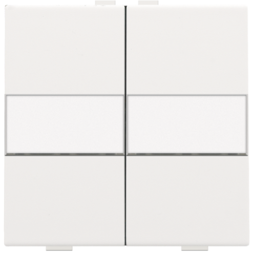 154-00012-Toets 2X RF / Bus Tekst White Coated 154-00012-Niko