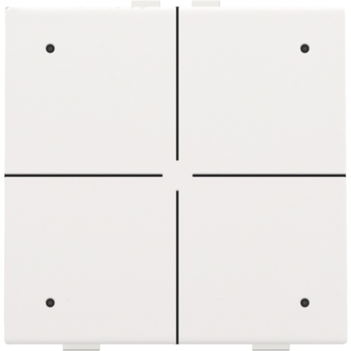 154-52004-Home Control Viervoudige Drukknop + LED White Coated 154-52004-Niko