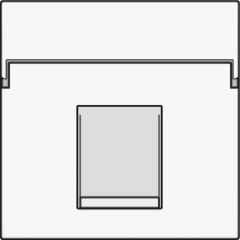 154-65100-Centraalplaat Data 1x RJ White Coated 154-65100-Niko