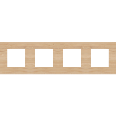 156-76400-Afdekplaat 4-voudig 71mm Pure Bamboo 156-76400-Niko