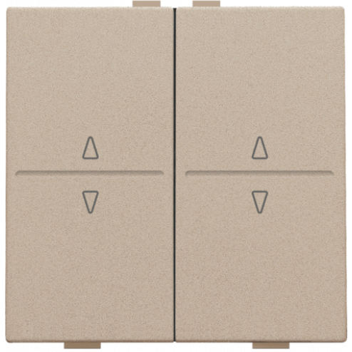 157-00010-Toets 2X RF / Bus O/N Champagne Coated 157-00010-Niko