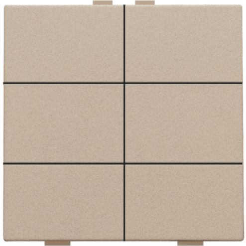 157-51006-Home Control Zesvoudige Drukknop Champagne Coated 157-51006-Niko