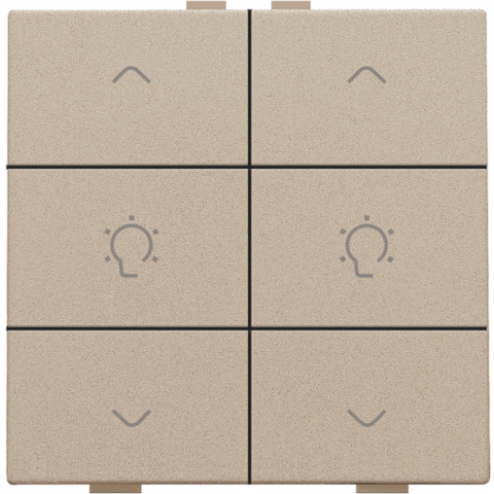 157-51046-Home Control Dubbele Dimbediening Champagne Coated 157-51046-Niko