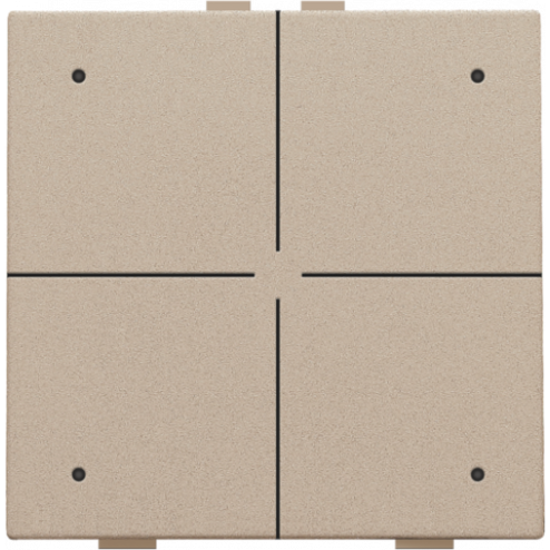 157-52004-Home Control Viervoudige Drukknop + LED Champagne Coated 157-52004-Niko