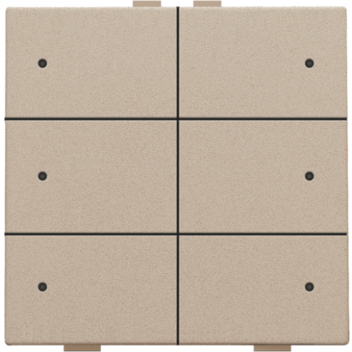 157-52006-Home Control Zesvoudige Drukknop + LED Champagne Coated 157-52006-Niko